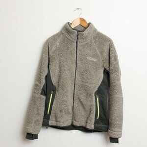 Columbia Fleece Women Large Green Full Zip (Youth)